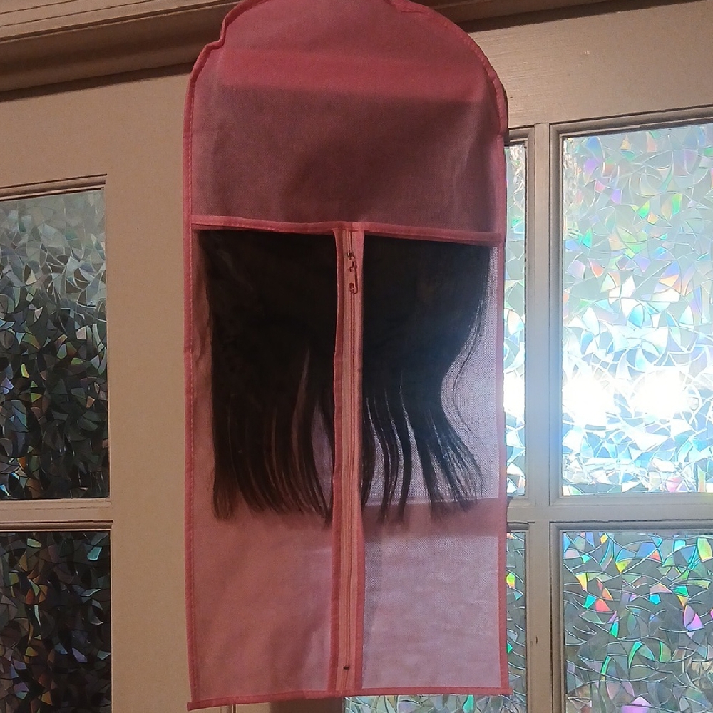 Pink Hair Extension Storage Bag